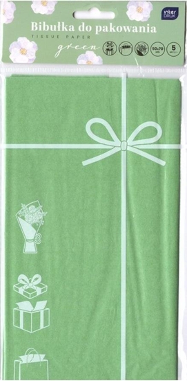 Picture of Bibuka do pakowania 50x70cm 5 arkuszy zielona