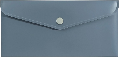 Изображение Biurfol Teczka koperta na zatrzask DL 21x11 PP szara sotf touch BIURFOL