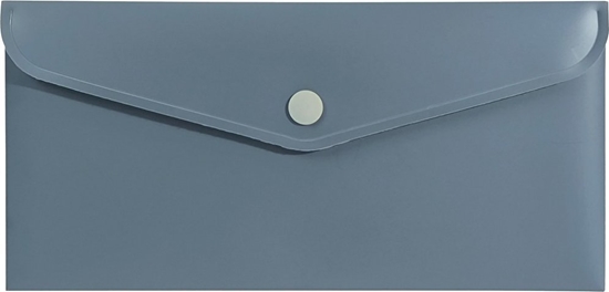 Изображение Biurfol Teczka koperta na zatrzask DL 21x11 PP szara sotf touch BIURFOL