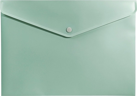 Изображение Biurfol Teczka kopertowa koperta na zatrzask A4 PP zielona soft touch BIURFOL