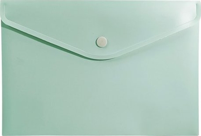 Attēls no Biurfol Teczka kopertowa koperta na zatrzask A5 PP zielona soft touch BIURFOL
