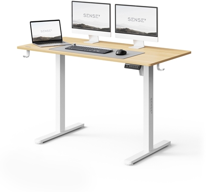 Изображение Biurko SENSE7 NOJO LIGHT Jasnobrzowo-Biae 120 cmx60 cm