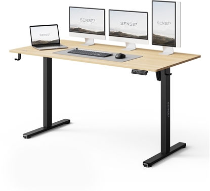 Picture of Biurko SENSE7 NOJO LIGHT Jasnobrzowo-Czarne 140 cmx70 cm