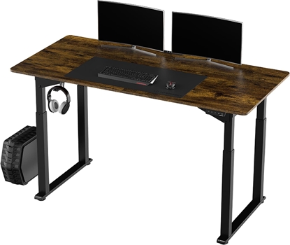 Picture of Biurko Ultradesk Biurko, elektycznie regulowany, brzowa pyta, 160x75 cm, 74-116 cm, UPLIFT, z podkadk pod mysz XXL, ULTRADESK