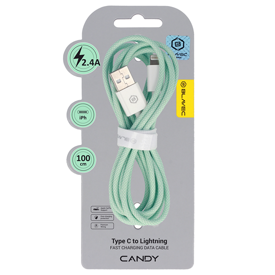 Picture of Blavec Cable Candy braided - USB to Lightning - 2,