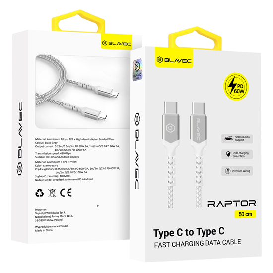 Picture of Blavec Cable Raptor braided - Type C to Type C - P