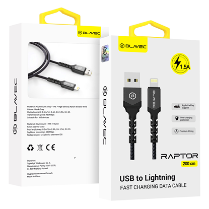 Picture of Blavec Cable Raptor braided - USB to Lightning - 1