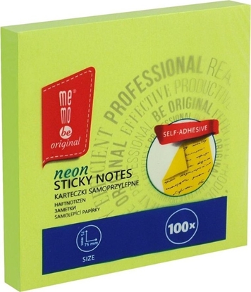 Изображение Bloczek samoprzylepny 75x75mm 100K neon MemoBe