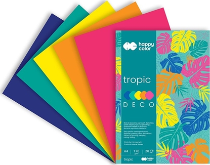 Picture of Happy Color Blok DECO TROPIC A4 20ark. 5 kolorów 170g. HA 3817 2030