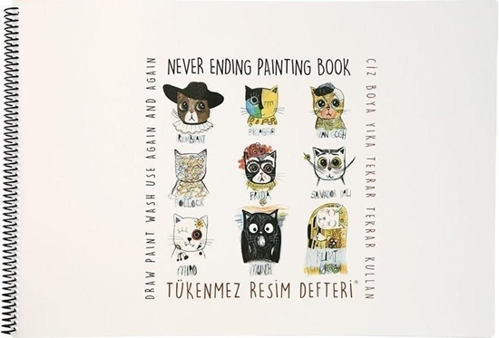 Изображение Blok poziomy Malarze koty Funny Mat STRIGO