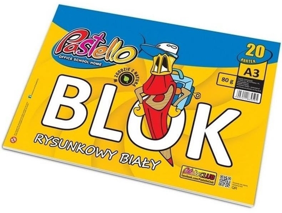 Изображение Blok rysunkowy A3 80g 20 kartek