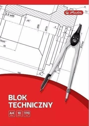 Изображение Blok techniczny A4/10K biay (20szt) HERLITZ