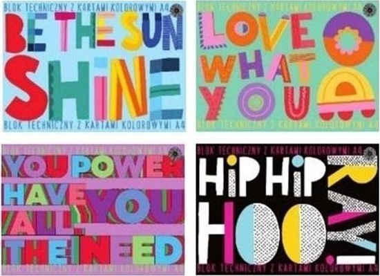 Изображение Blok techniczny A4/10K kolorowy Okay! (10szt)