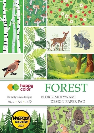 Picture of Blok z motywami Forest 80g/m2 A4 16 ark HAPPY COLO
