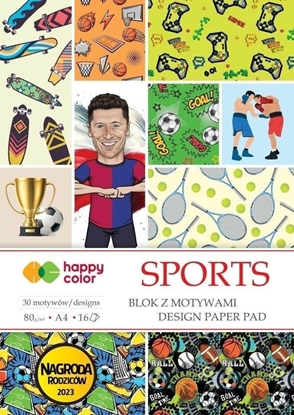 Picture of Blok z motywami Sports A4 16 ark HAPPY COLOR