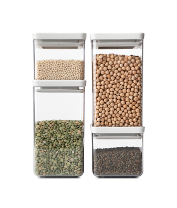 Picture of BRABANTIA kārbu komplekts 4gb.  2x0 7L+2x1 6L  Light Grey 122569