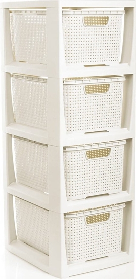 Picture of Branq Rega z 4 koszykami BranQ biel antyczna