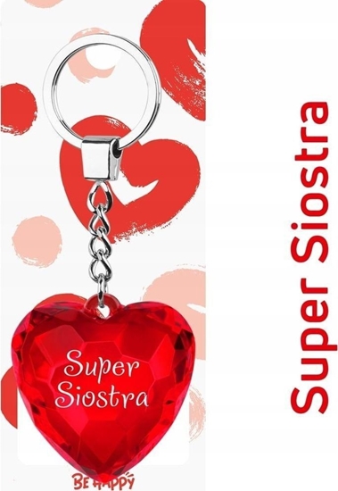 Picture of Breloczek Be Happy Brelok serce Super Siostra
