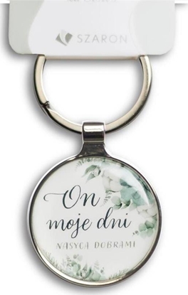 Изображение Breloczek Szaron Brelok metalowy srebrny - On moje dni nasyca