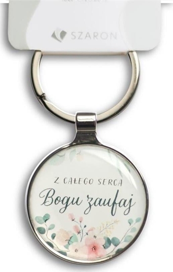 Picture of Breloczek Szaron Brelok metalowy srebrny - Z caego serca