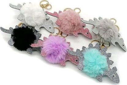 Picture of Brelok brokatowy z pluszem Dinozaur MIX