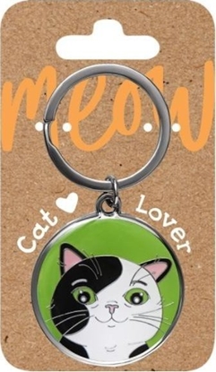 Picture of Brelok dla kociarzy - czarno-biay kot