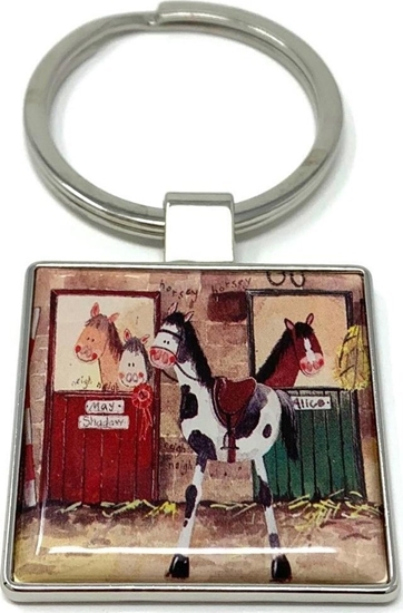 Изображение Brelok do kluczy K01 Konie w stajni