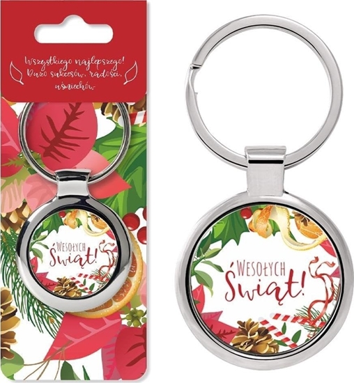 Picture of Brelok witeczny z napisem Wesoych wit