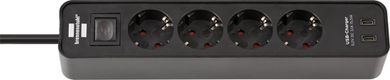 Изображение Brennenstuhl Steckdosenleiste Ecolor 4fach USB C 15.5W sw/sw