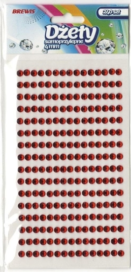 Изображение BREWIS Dety samoprzylepne czerwone 4mm 240szt