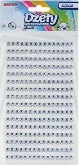 Picture of BREWIS Dety samoprzylepne srebrne 4mm 240szt