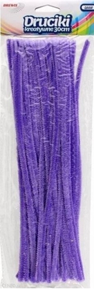 Attēls no BREWIS Druciki kreatywne fioletowe 40szt