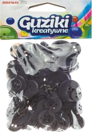 Изображение BREWIS Guziki kreatywne czarne 40g