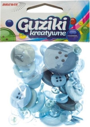 Изображение BREWIS Guziki kreatywne niebieskie 40g