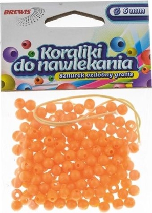 Изображение BREWIS Koraliki do nawlekania BREWIS 6mm K6-4 pomara. Brewis