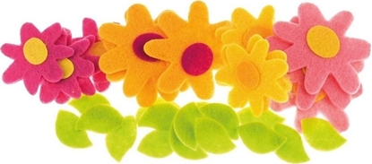 Изображение BREWIS Naklejki z filcu Kwiaty 30szt