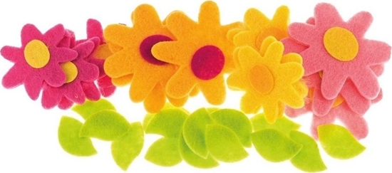 Изображение BREWIS Naklejki z filcu Kwiaty 30szt