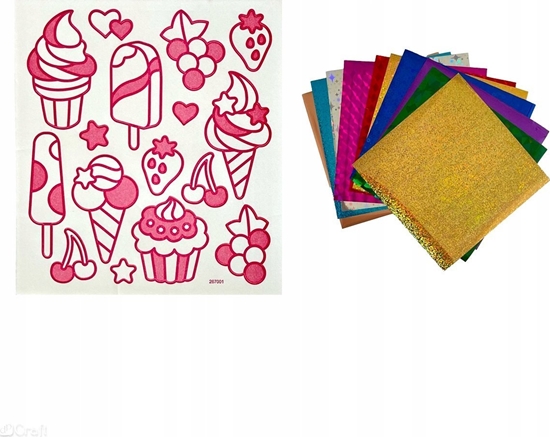 Изображение BREWIS Naklejki z pianki lody 16szt