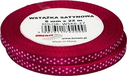 Picture of BREWIS Wstka satynowa BREWIS kropki 6mm/22m kolor 27 Brewis