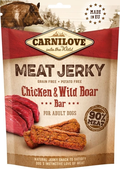 Picture of Brit Brit Carnilove Jerky Chicken & Wild Boar Bar Kurczak Dzik Przysmak Dla Psa 100 g