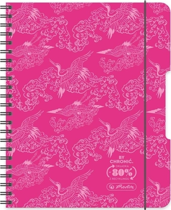 Изображение Brulion na spirali A5/80K kratka róowy (2szt)