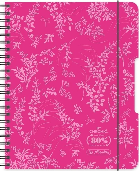 Изображение Brulion na spirali B5/80K kratka róowy (2szt)