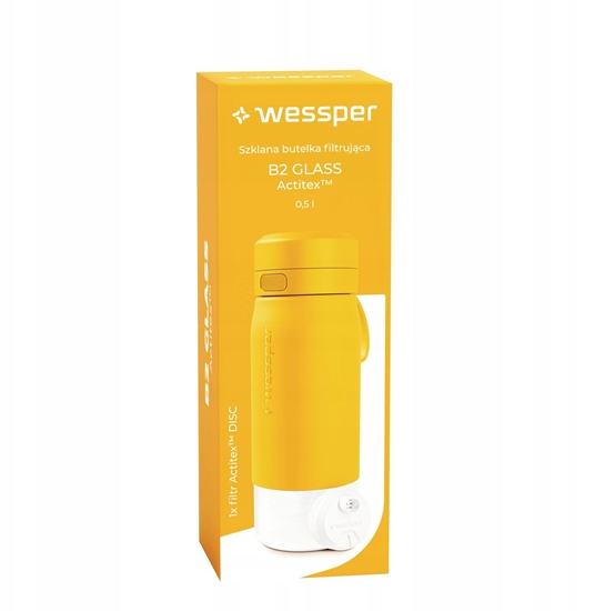 Изображение Butelka filtrujca Wessper B2 GLASS Actitex 500ml Yellow (WES270-500-YL_K)