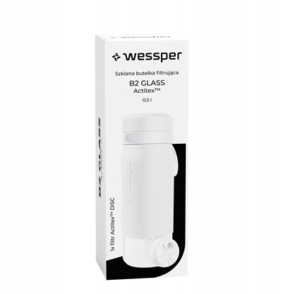 Изображение Butelka filtrujca Wessper B2 GLASS Actitex 500ml White (WES270-500-WH_K)