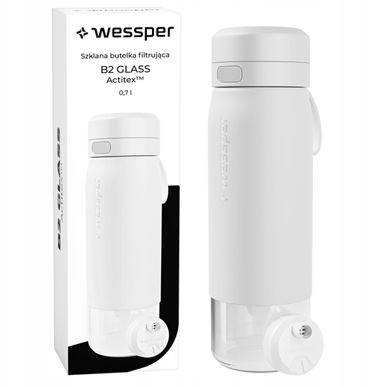 Изображение Butelka filtrujca Wessper B2 GLASS Actitex 700ml White (WES270-700-WH_K)