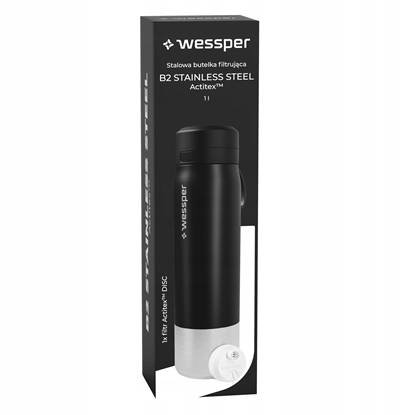 Изображение Butelka filtrujca Wessper B2 STAINLESS STEEL Actitex 1000ml Black (WES276-1000-BK_K)
