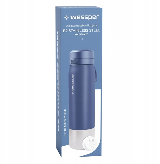 Изображение Butelka filtrujca Wessper B2 STAINLESS STEEL Actitex 1000ml Blue (WES276-1000-BL_K)