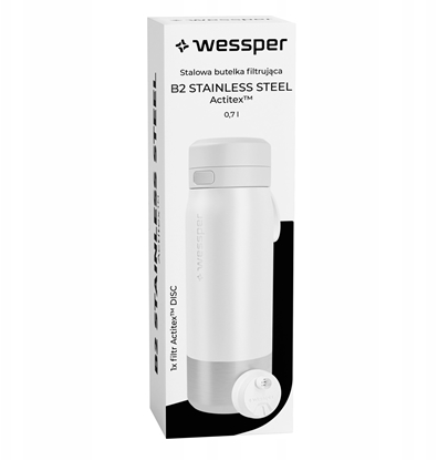 Изображение Butelka filtrujca Wessper B2 STAINLESS STEEL Actitex 700ml White (WES276-700-WH_K)