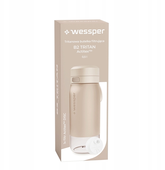 Изображение Butelka filtrujca Wessper B2 TRITAN Actitex 500ml Beige (WES273-500-BG_K)