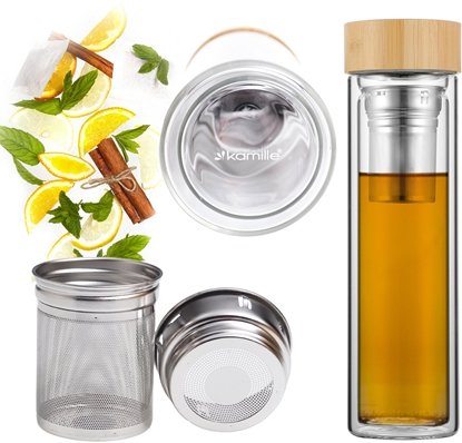 Изображение BUTELKA SZKLANA 9020 BAMBUS 450 ML